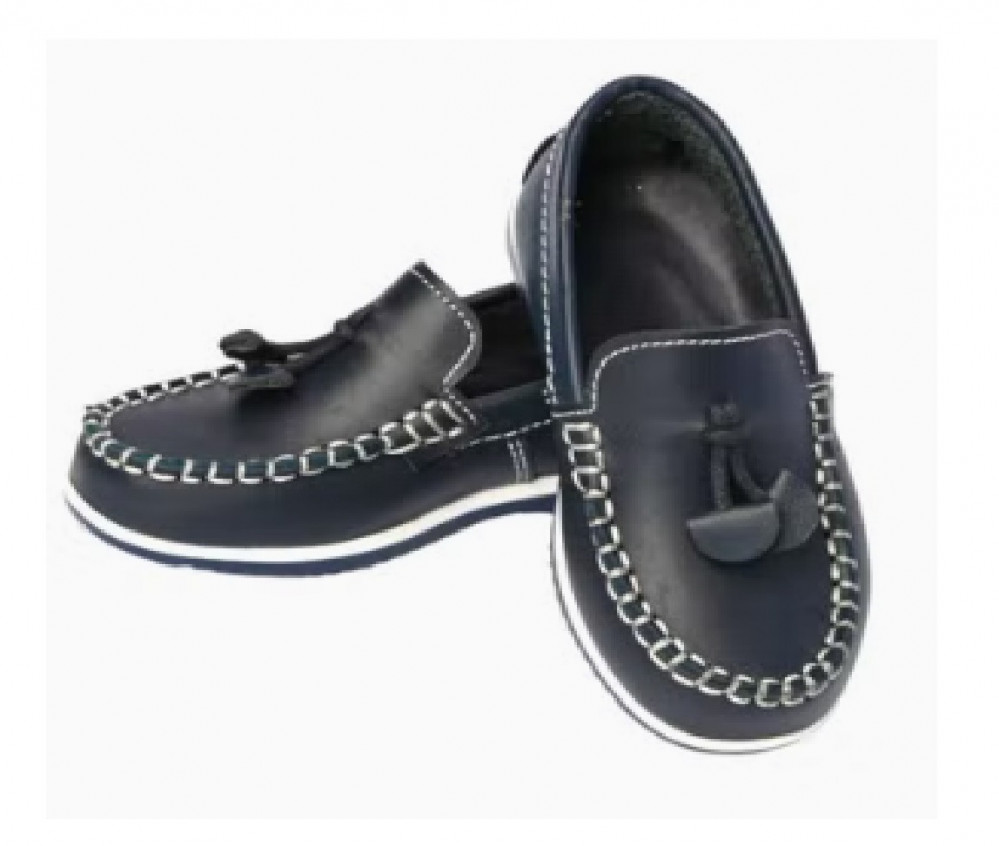 حذاء أطفال جلد طبيعي لوفر MLR-SH004 - جلد بقري وخياطة يدوية ونعل PVC