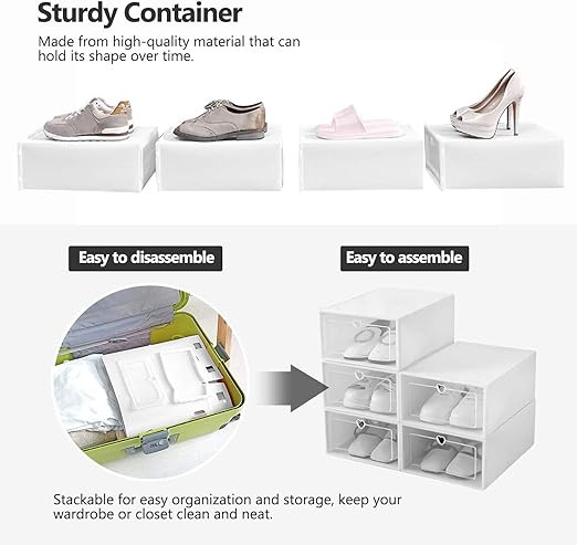 خزانة تتكون من 15 صندوق تخزين للأحذية من ارابيست، صندوق تخزين شفاف للأحذية، درج بلاستيكي قابل للطي، خزانة تخزين قابلة للتكديس