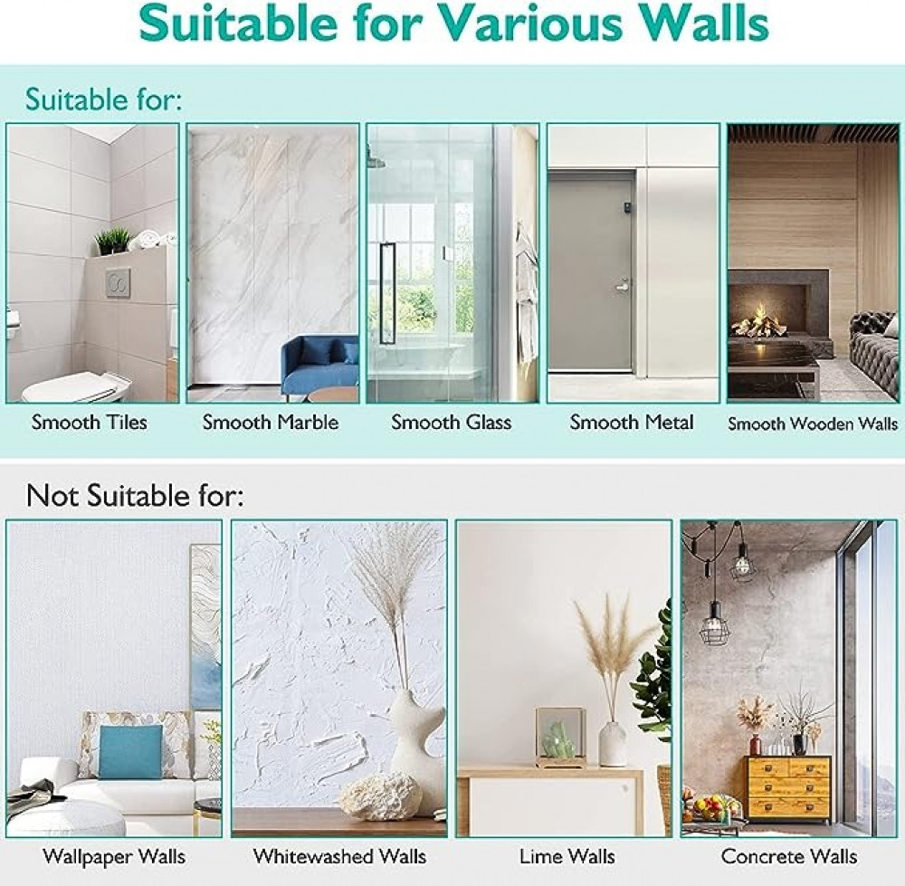 مجموعة من 5 قطع من حامل دش الزاوية من اتش اس كيو ام ايه، منظم دش الحمام من الستانلس ستيل المقاوم للصدا، ارفف منظمة لزوايا الدش اللاصقة، رف دش مقاوم للصدا مع خطافات، للحمام والمطبخ