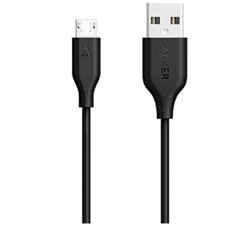 كيبل باور لاين بمنفذ مايكرو USB بطول 3 اقدام، اسود...