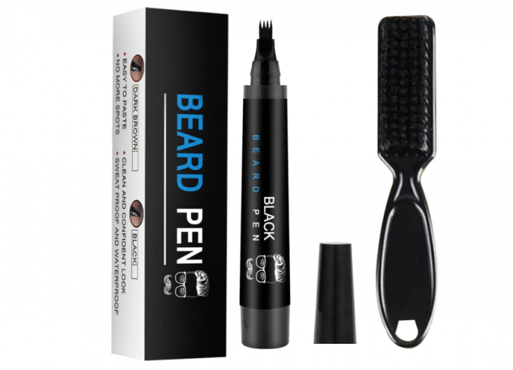 قلم تكثيف اللحية من دي ام جي تيك مقاوم للماء مع فرشاة 2 قطعة