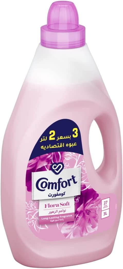 منعم أقمشة فلورا سوفت من Comfort بنعومة وانتعاش 3 لتر