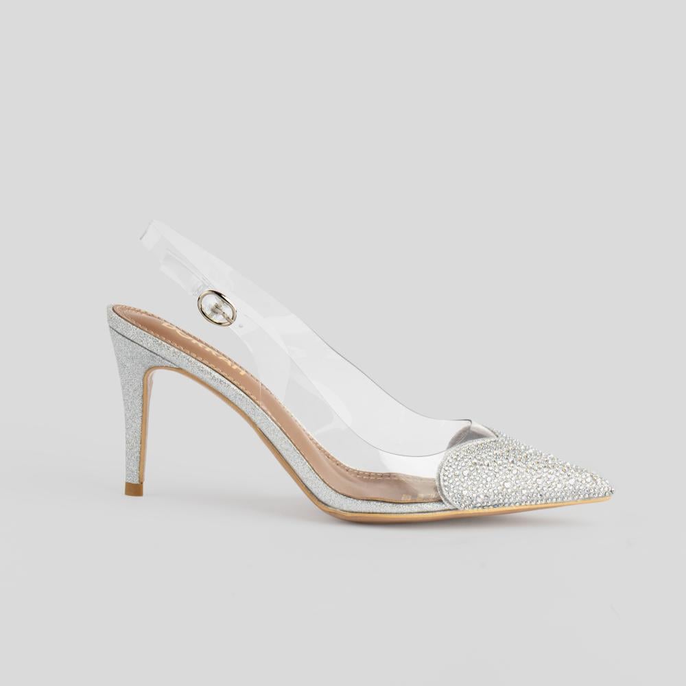 حذاء كعب عالي شفاف