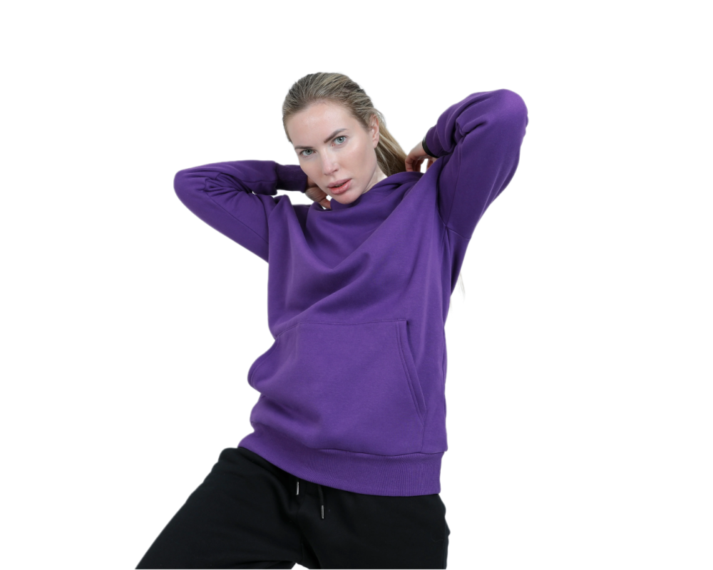 هودي جلوشا بنفسجي للجنسين -  Violet Guilloche Unisex Hoodie