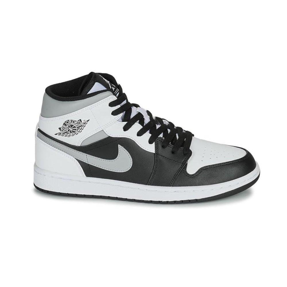 حذاء اير جوردان 1 ميد | Air Jordan White/Black Leather Air Jordan 1