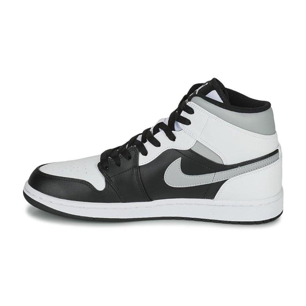 حذاء اير جوردان 1 ميد | Air Jordan White/Black Leather Air Jordan 1
