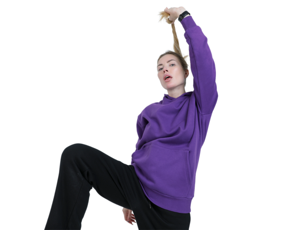 هودي جلوشا بنفسجي للجنسين -  Violet Guilloche Unisex Hoodie