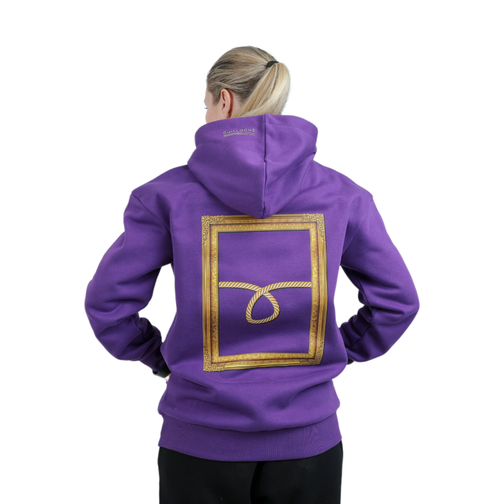 هودي جلوشا بنفسجي للجنسين -  Violet Guilloche Unisex Hoodie