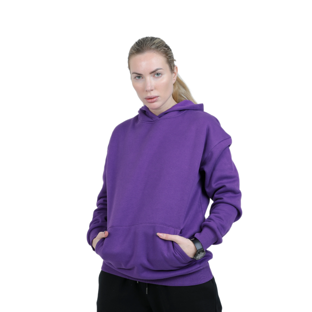هودي جلوشا بنفسجي للجنسين -  Violet Guilloche Unisex Hoodie