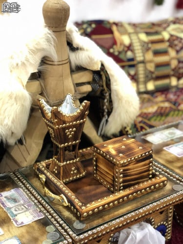 طقم مبخرة حائلية بني محروق