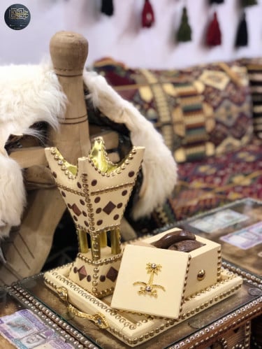 طقم مبخرة حائلية سيف ونخلة ابيض