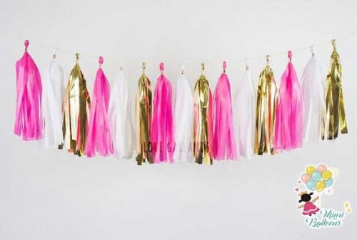 دناديش ذهبي وفوشي وأبيض