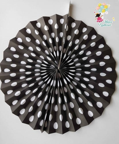 مراوح اسود منقط بأبيض