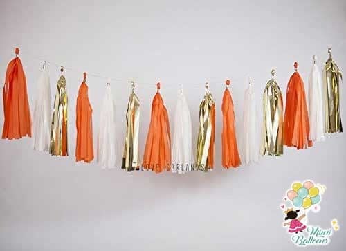 دناديش ذهبي وبرتقالي وأبيض