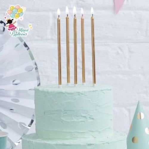 شموع كيك ذهبي
