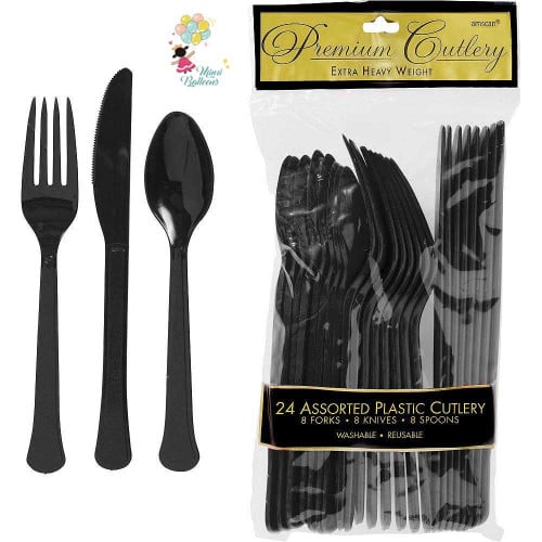 ادوات مائدة اسود