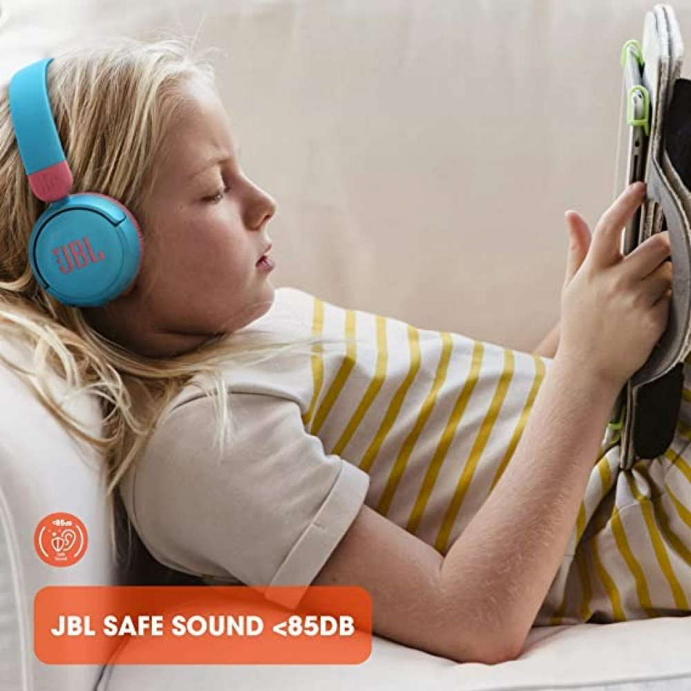 JBL - سماعة راس سلك بشكل عصري مريحة للاطفال و امنه لطبلة الاذن