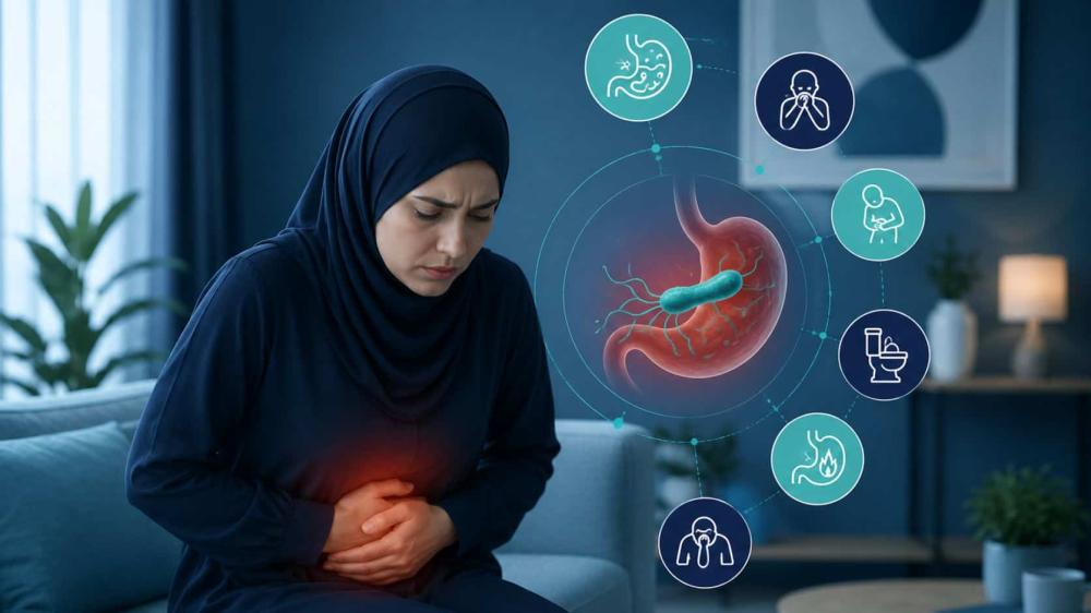 أعراض جرثومة المعدة وآليات تأثيرها الخفية