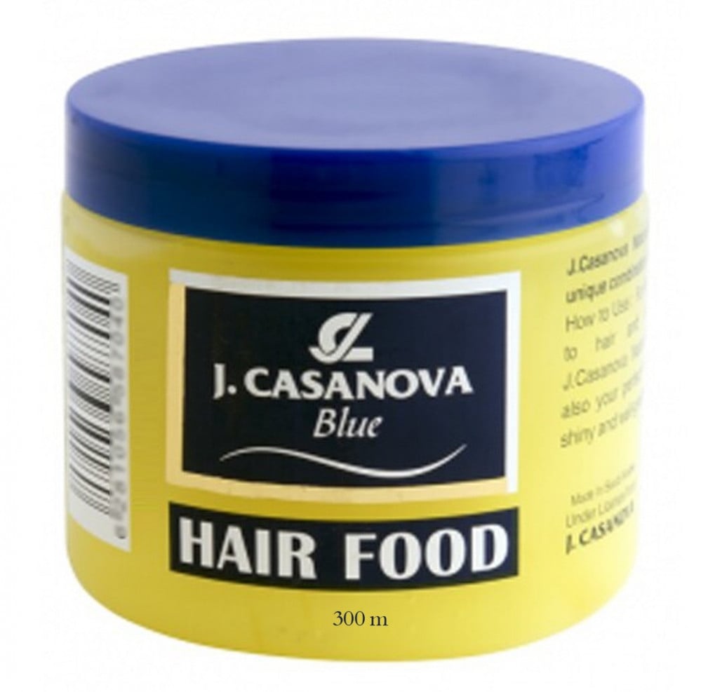 إنتاجي مجداف ضع علامة أسفل  J. CASANOVA BLUE HAIR FOOD Hair Cream 300m - Ghaydaa Medical Store
