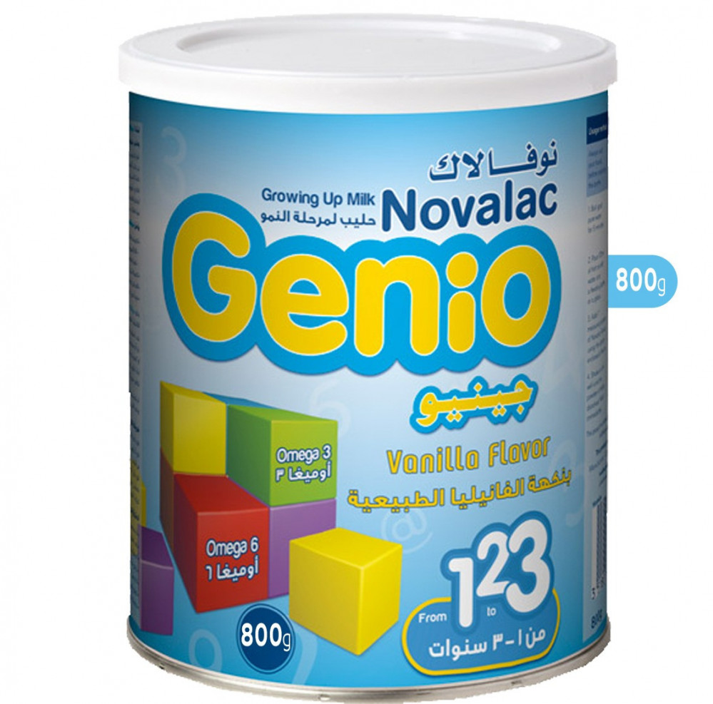 طبخ تقدم أصلع  حليب اطفال نوفالاك جينيو 123 بنكهة الفانيلا 800 جرام NOVALAC GENIO VAN -  صيدلية غيداء الطبية
