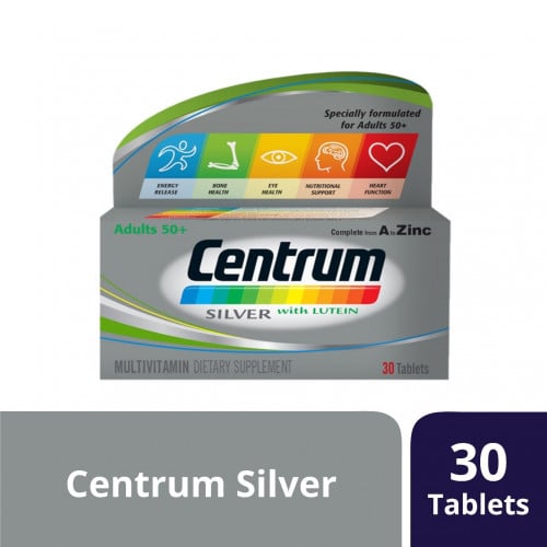 سنتروم الفضي ملتي فيتامين مع لوتين 30حبة CENTRUM S...