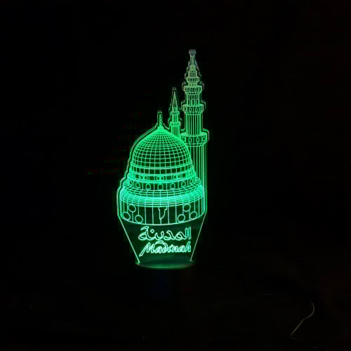 مصباح ثلاثي الأبعاد 7 الوان
