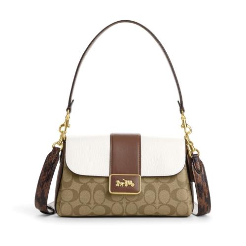 شنط كوتش COACH كتف غريس من القماش بنقشة ماركة كوتش...
