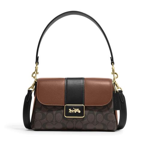 شنطة ماركة كوتش COACH كتف غريس من القماش بنقشة مار...