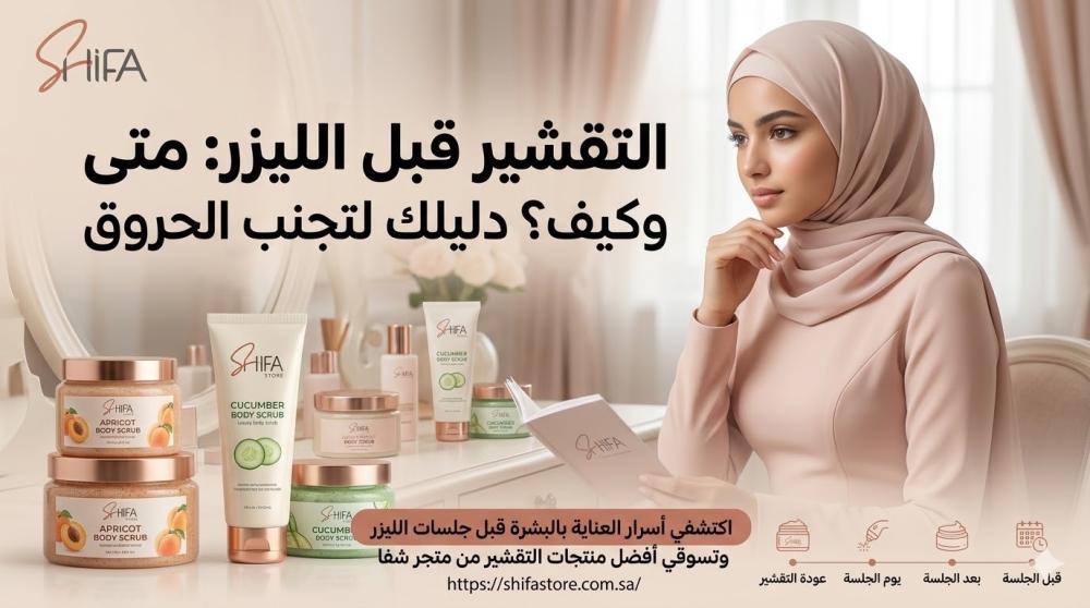 التقشير قبل الليزر: متى وكيف؟ دليلك لتجنب الحروق