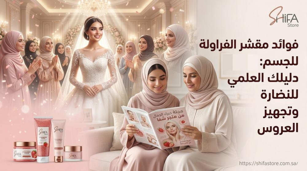 فوائد مقشر الفراولة للجسم: دليلك العلمي للنضارة وتجهيز العروس