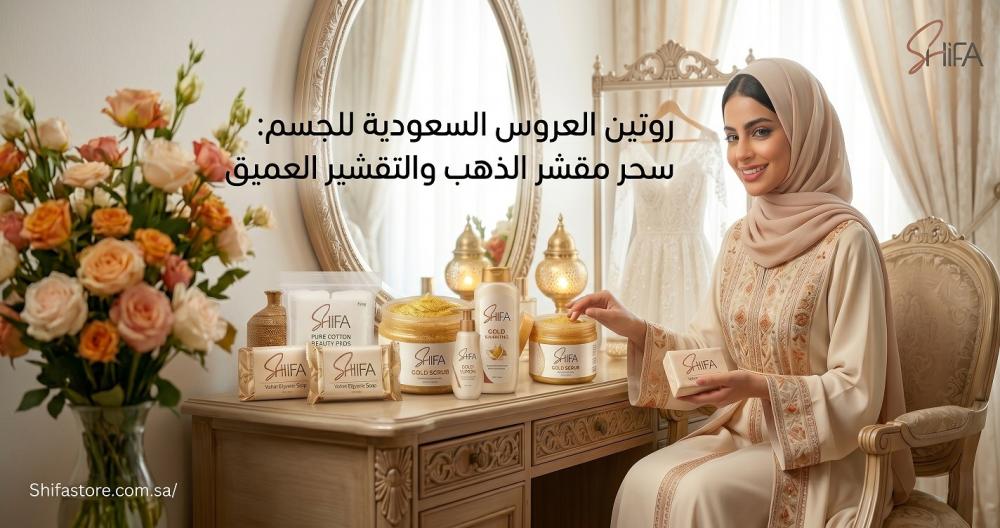 روتين العروس السعودية للجسم: سحر مقشر الذهب والتقشير العميق