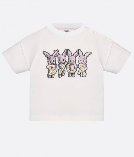 تشيرت اطفال BABY T-SHIRTIvory Cotton Jersey