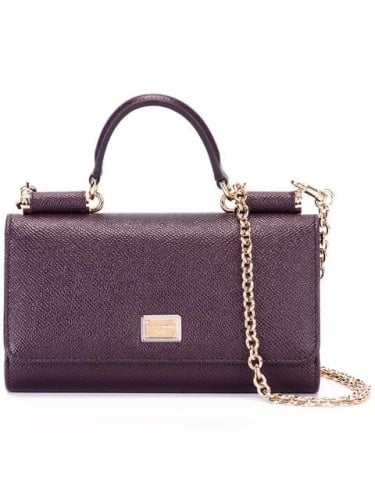 حقيبة Dolce & Gabbana محفظه + شنطه لون عنابي