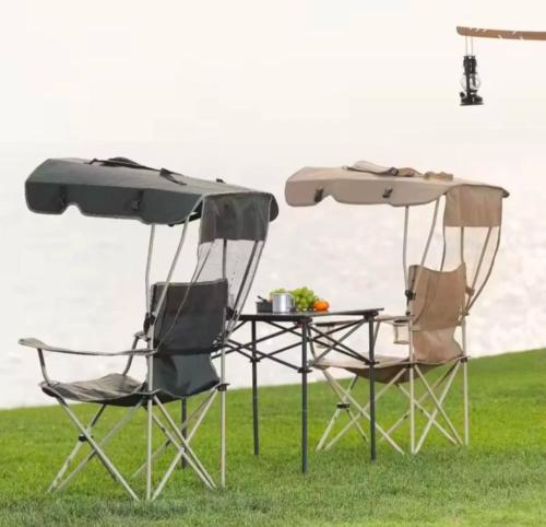 كرسي مع مظلة قابل للطي