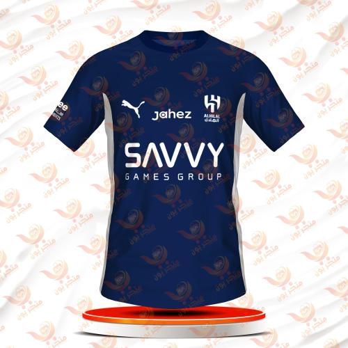 تيشيرت تمارين نادي الهلال الجديد الون الكحلي 2025-...