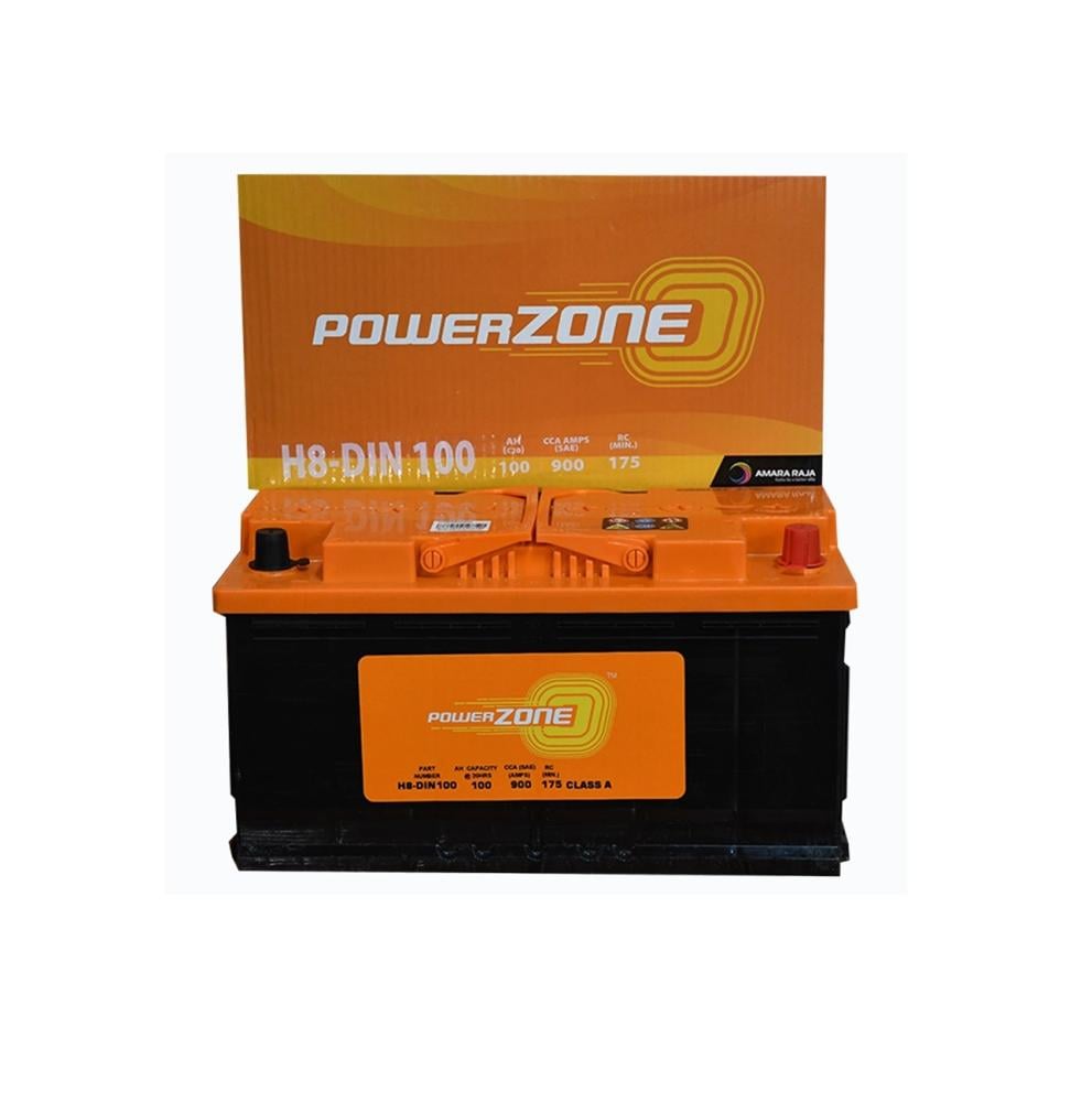 بطارية باور زون 100 أمبير ضمان 15 شهر هندي POWERZONE  100Ah 12V H8-DIN