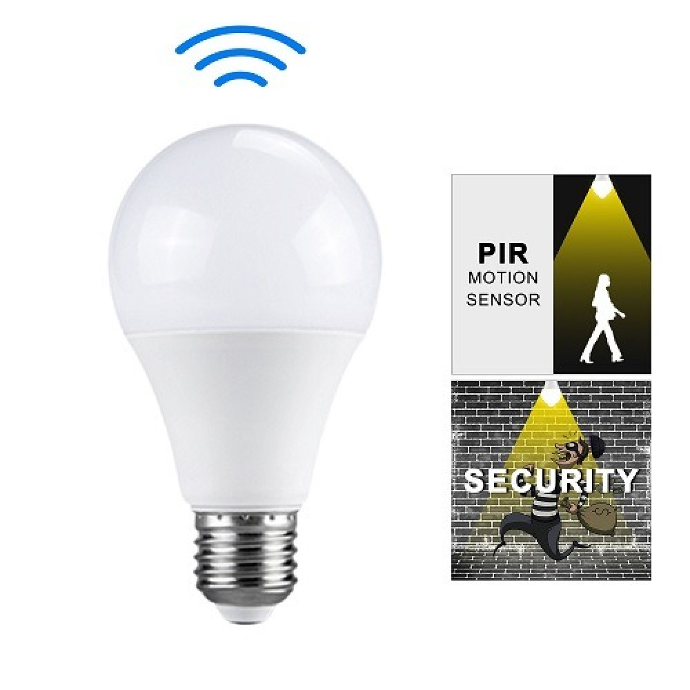 مصباح ذكي حساس حركة  LED أبيض 220-240 فولت 9 واطE27  لون K6500