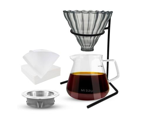 مجموعة القهوة المختصة V60 بقاعدة تقطير