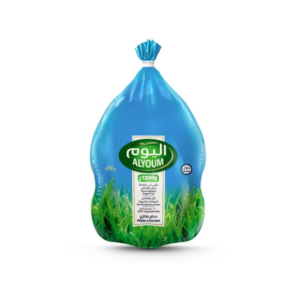 اليوم دجاج فاخر طازج مبرد 1200 كج