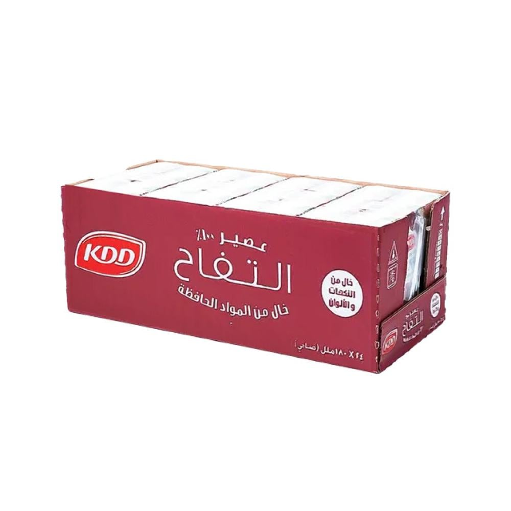 كي دي دي عصير تفاح بدون سكر 24 حبة 180 مل