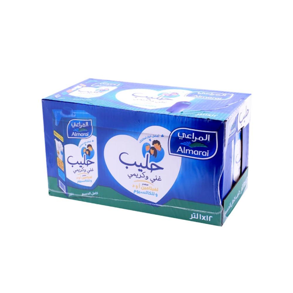 المراعي حليب كامل الدسم 12 حبة 1 لتر