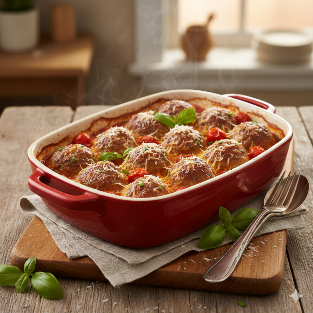 كرات اللحم المفروم بالفرن