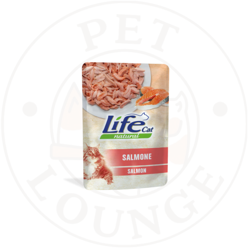 طعام رطب ظرف للقطط بالسلمون - 70g Life Cat