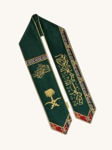 وشاح السعودية سيفين و نخلة - اخضر