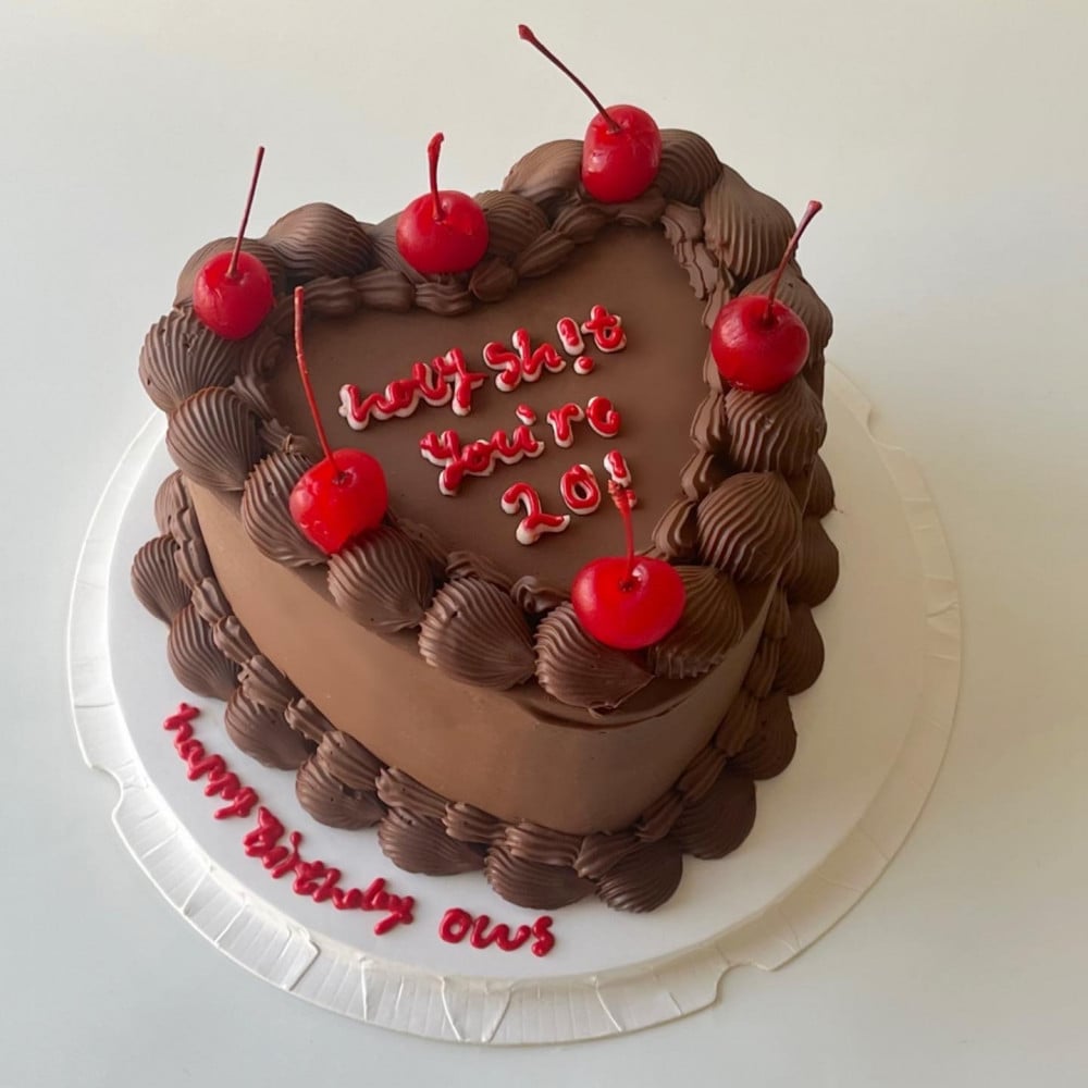 8inch Chocolate Heart Cake