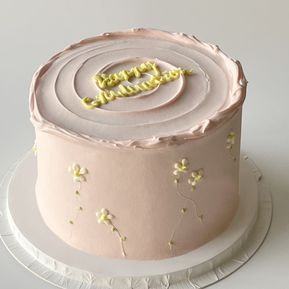 8inch Tall Flowers Cake