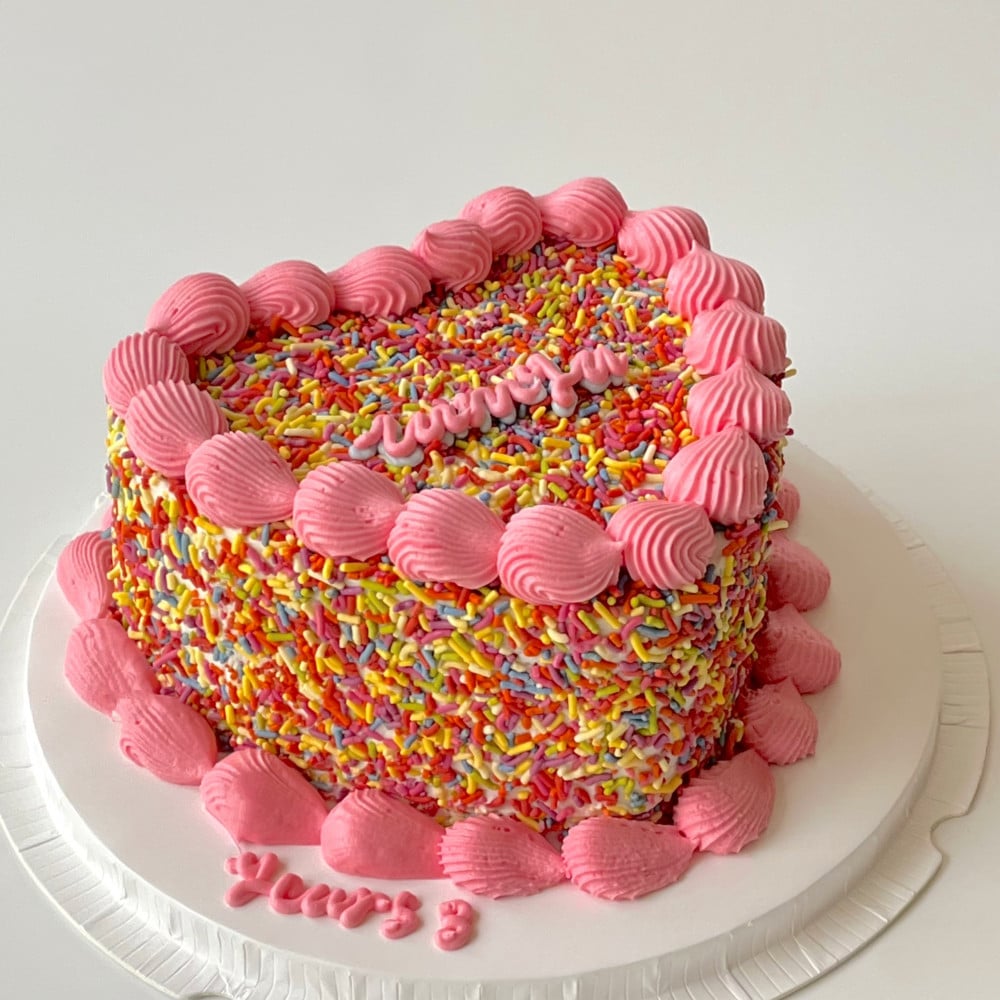8inch Sprinkles Heart Cake