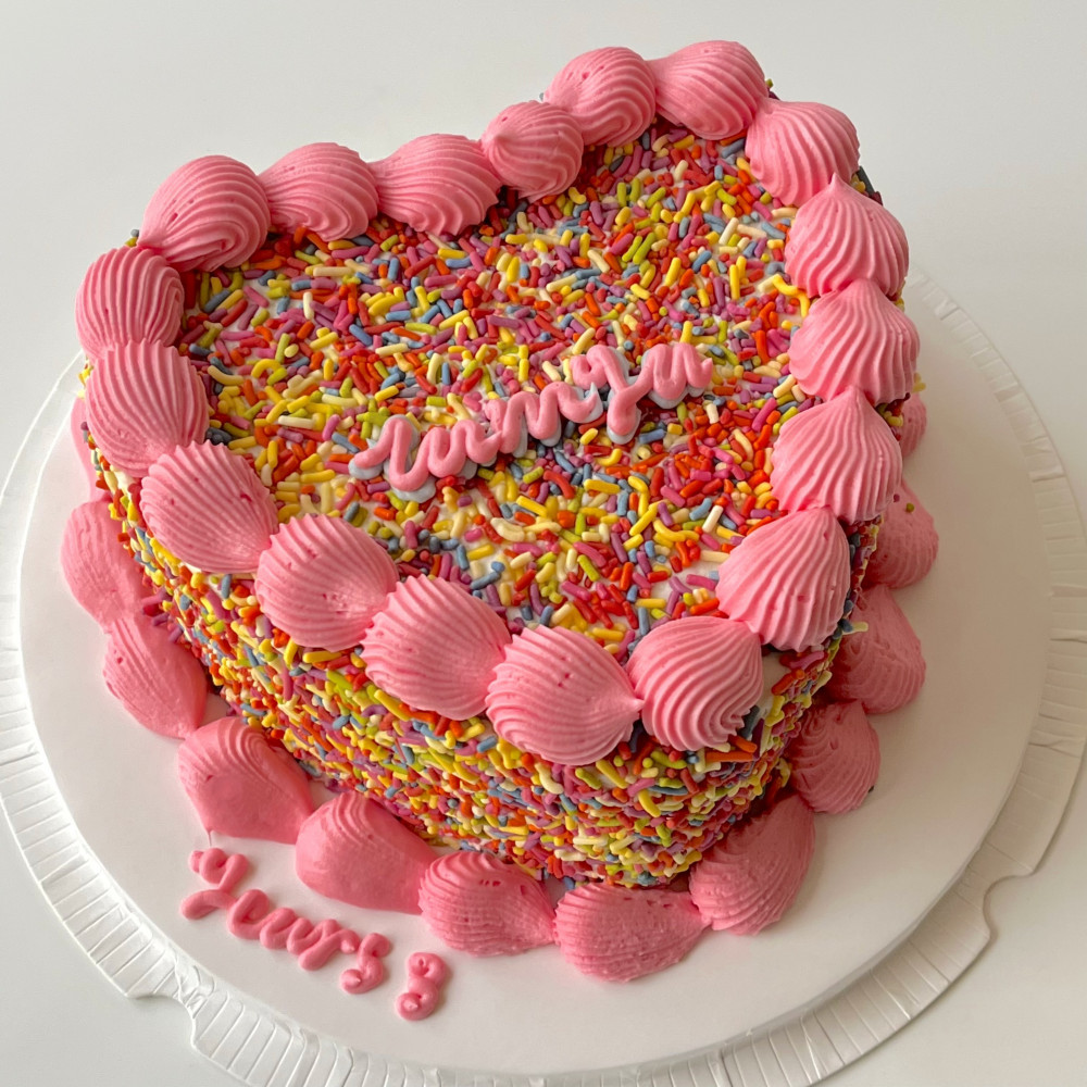 8inch Sprinkles Heart Cake
