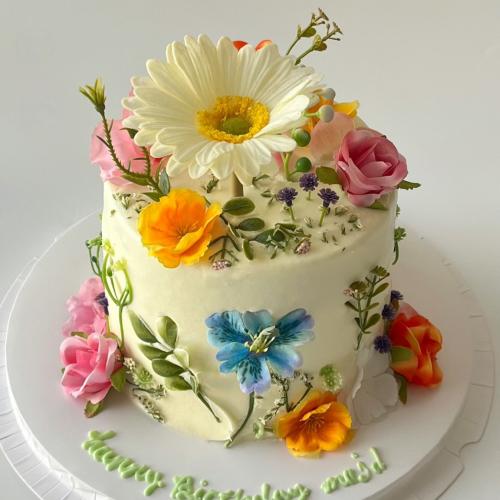 Tall flowers Spring Cake