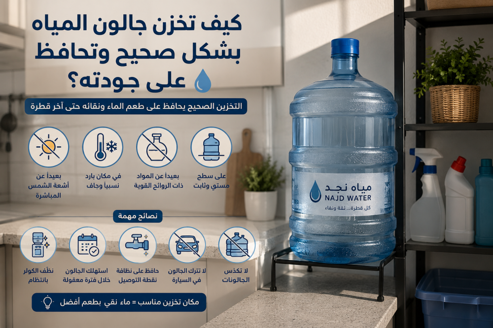 كيف تحفظ جالونات المياه في المنزل بطريقة صحيحة؟